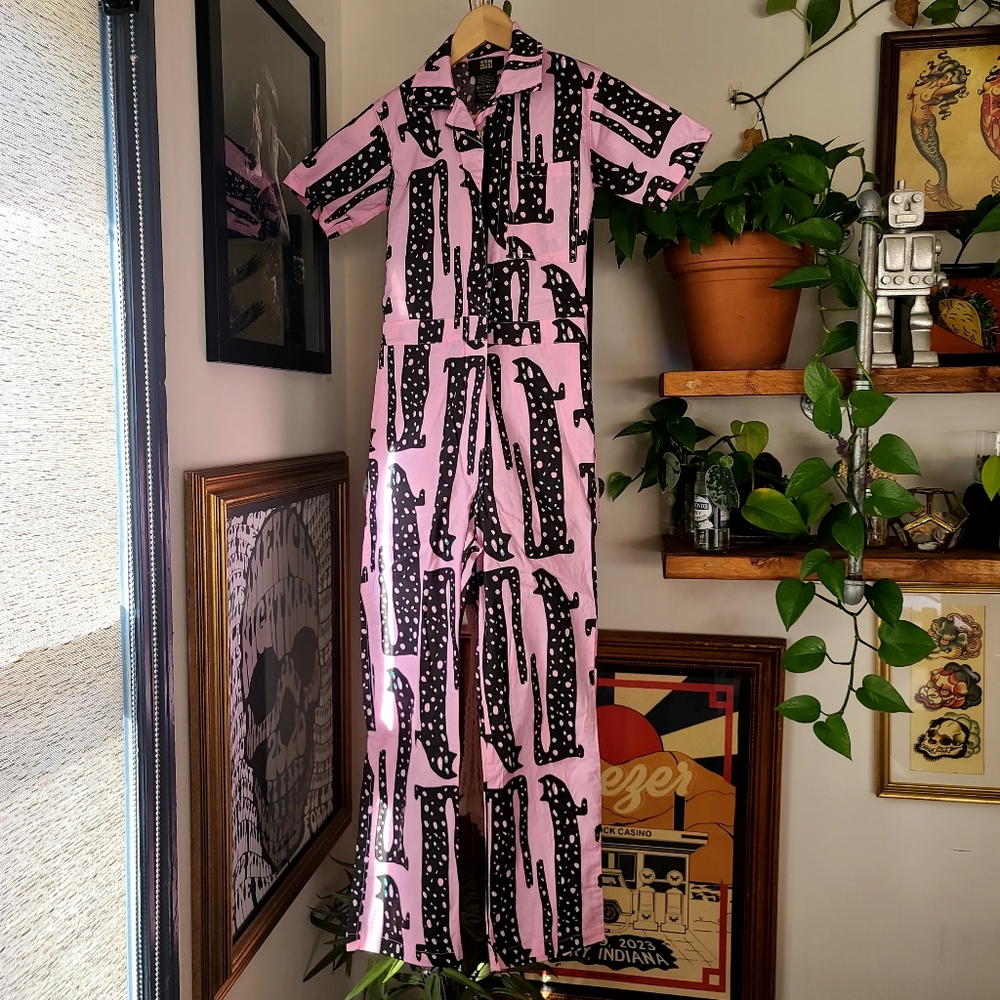 Nooworks Coveralls Pink Long Cat